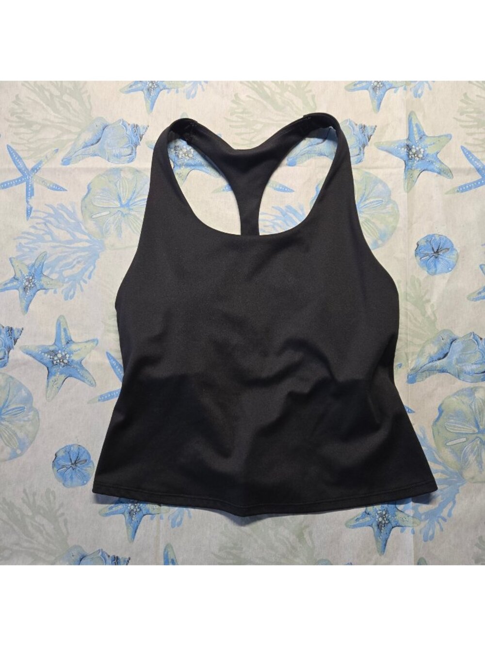 Old Navy Active PowerSoft Racerback Crop Tank Top Black Womens Sz XS (SKU 26-016